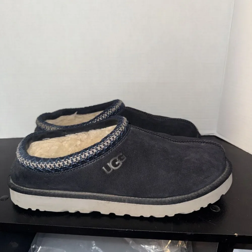 UGG Tasman II Shoes Mens Size 12 Black Suede Wool Lined Clog Slippers Box